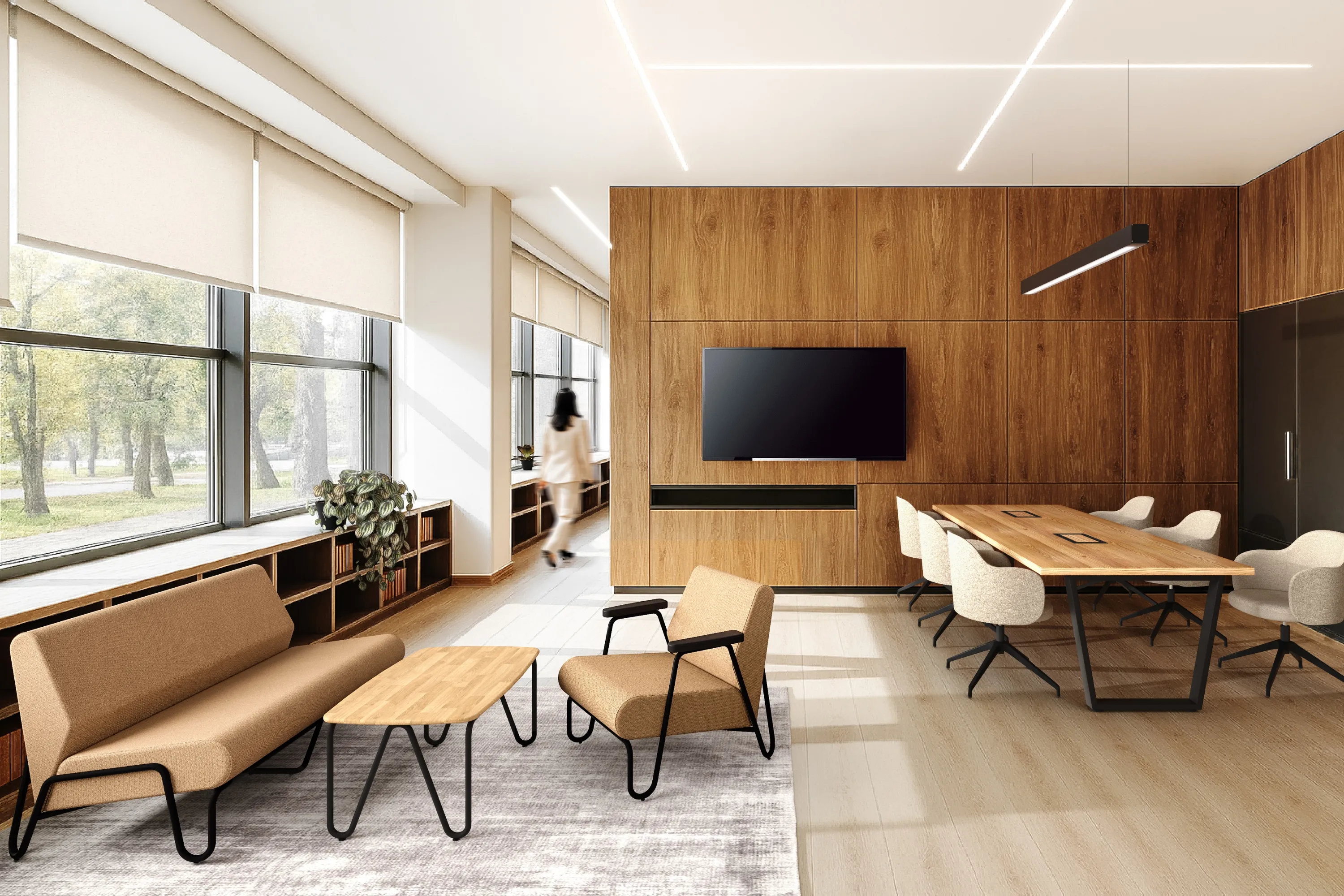 Showroom CosyUp avec mobilier de bureau moderne